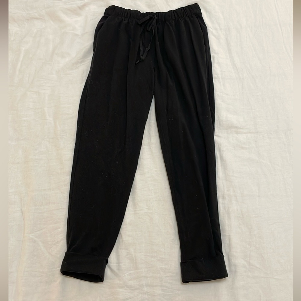 LULULEMON BLACK COTTON JOGGERS
